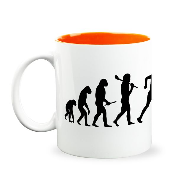 Evolution Of Man and Fishing Coffee Mug for Sale by BeyondEvolved